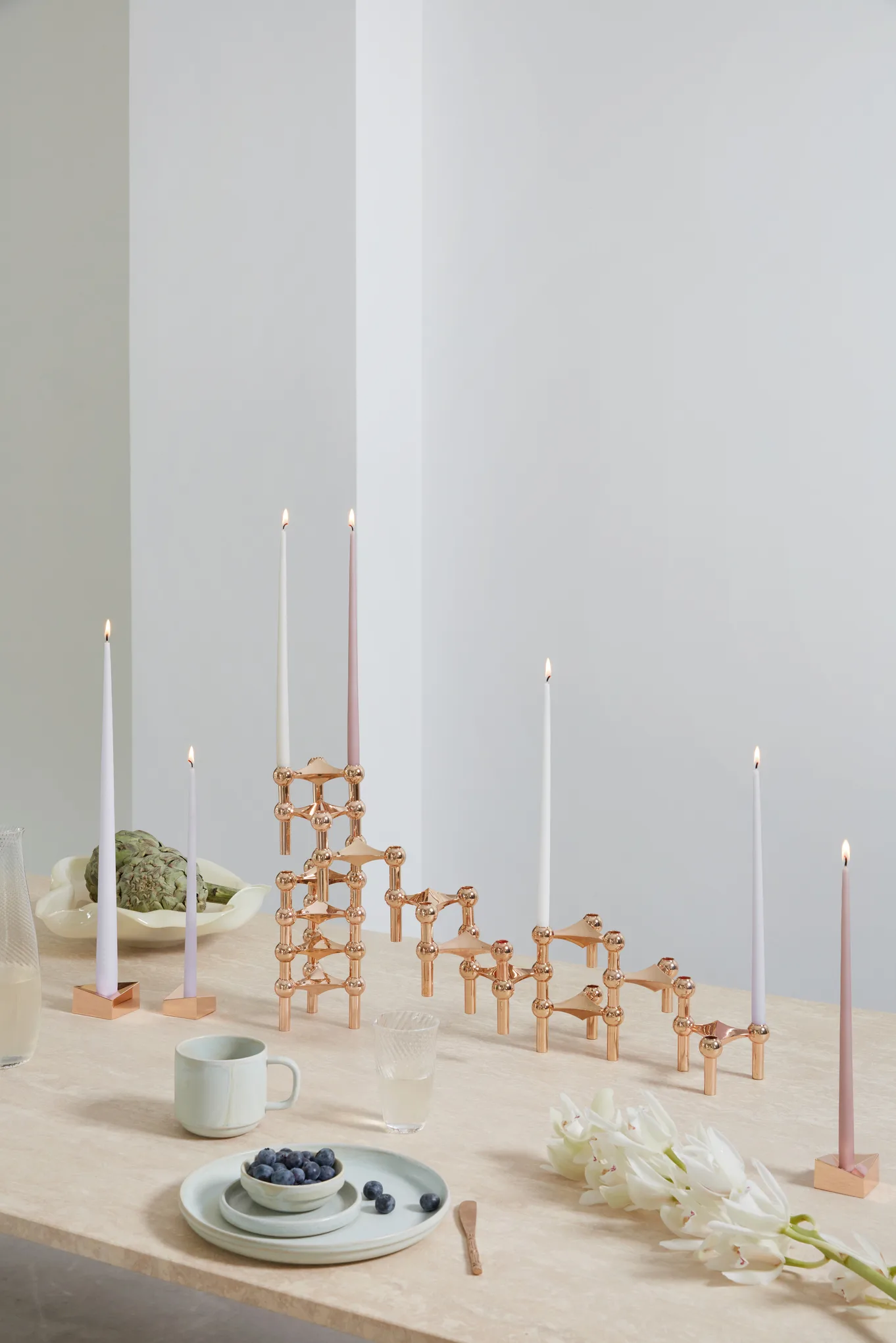 STOFF velas antigas Ester & Erik 6 unidades , dusty rose STOFF