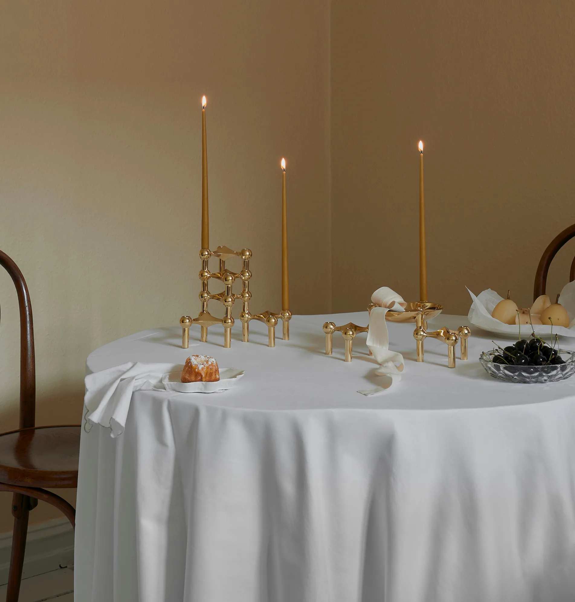 STOFF velas antigas Ester & Erik 6 unidades , Mustard STOFF