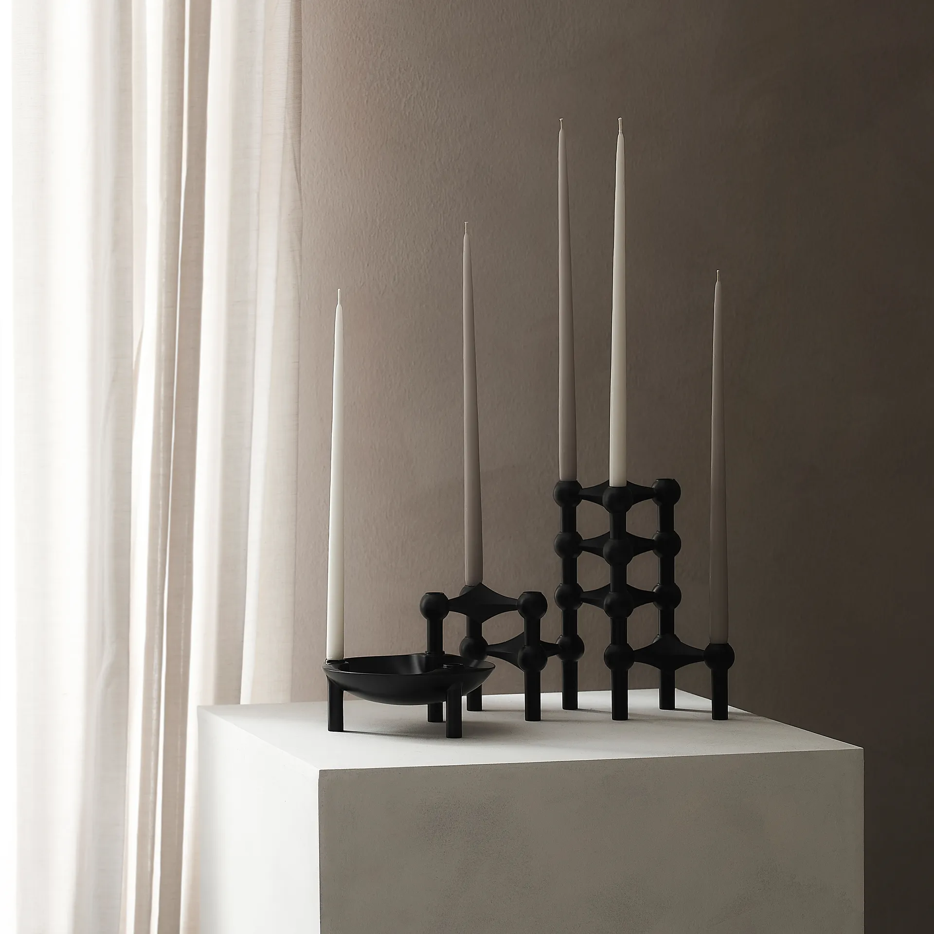 STOFF velas antigas Ester & Erik 6 unidades , Warm grey STOFF