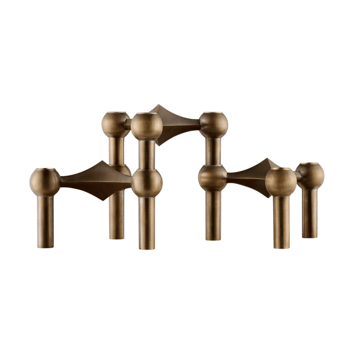 Suporte de velas STOFF , 3 un. - Bronzed brass - STOFF