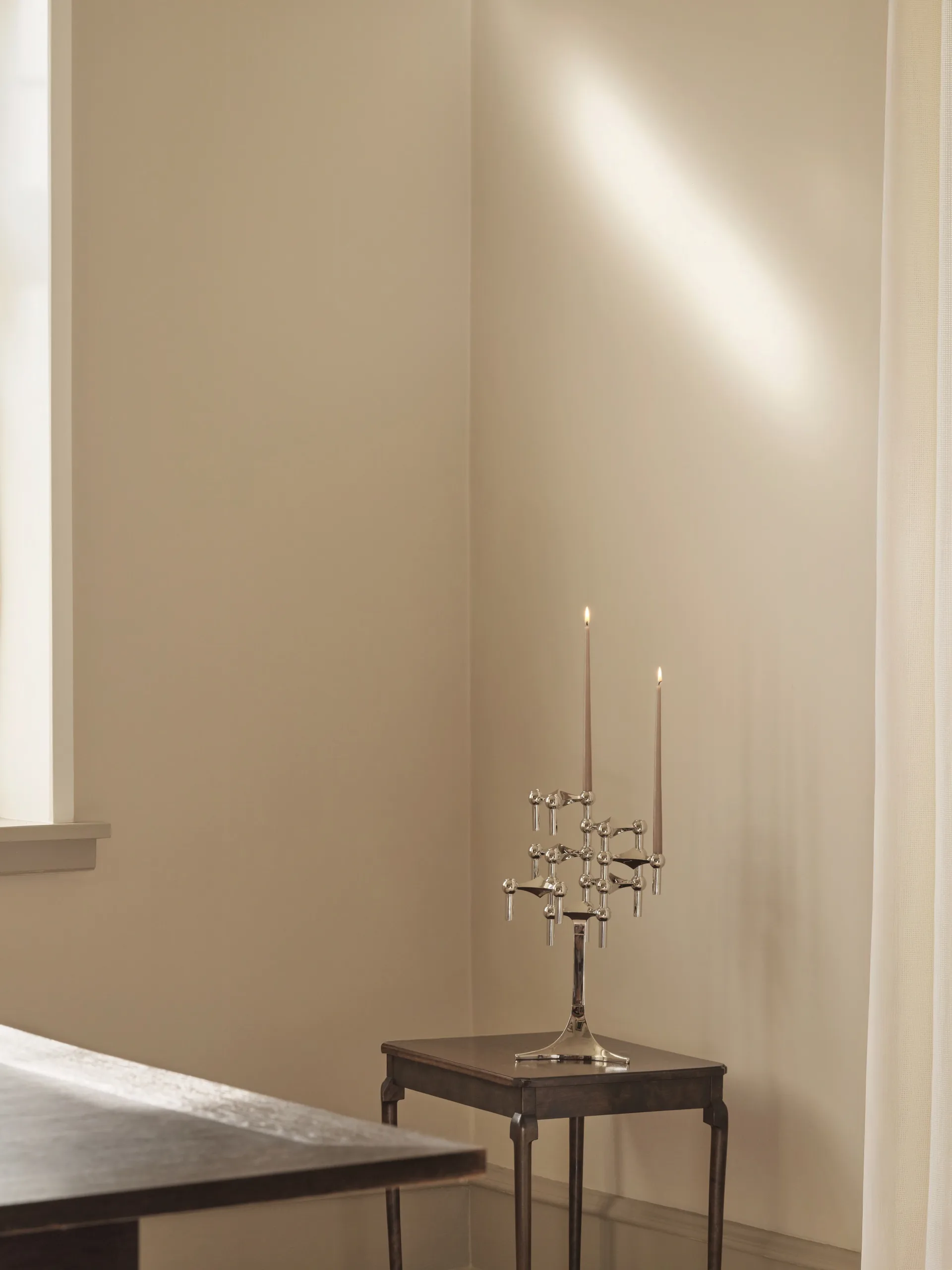 Suporte de velas STOFF Nagel, Cromado STOFF