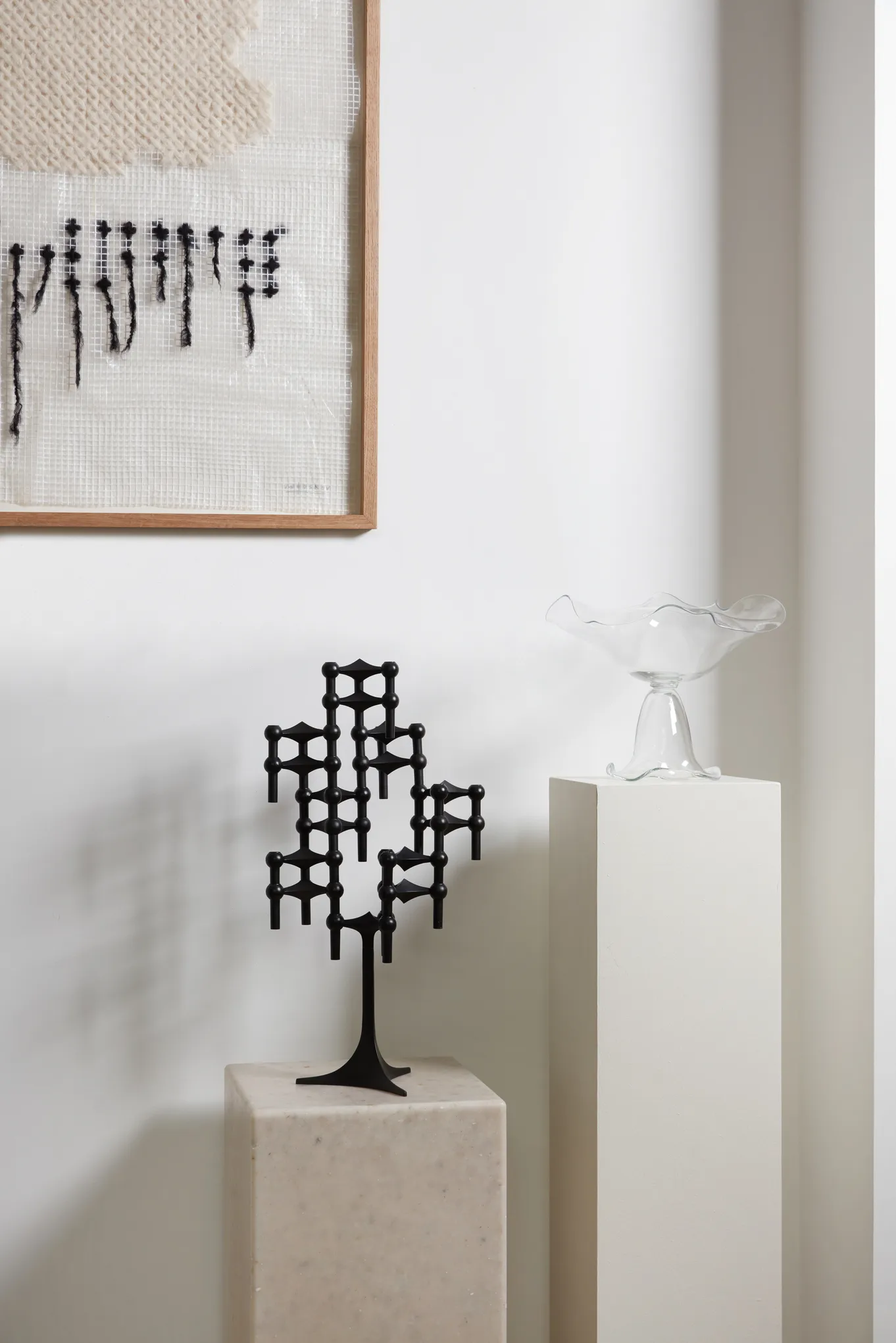 Suporte de velas STOFF Nagel, Preto STOFF