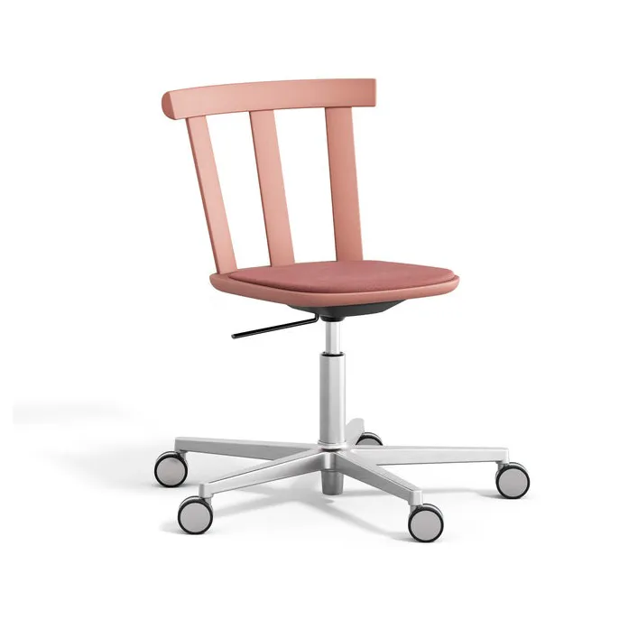 Alt cadeira giratória com assento estofado e estrutura de bétula - Vidar 4, 633 pink-malva 27 - Stolab