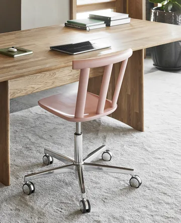 Alt cadeira giratória com assento estofado e estrutura de bétula - Vidar 4, 633 pink-malva 27 - Stolab