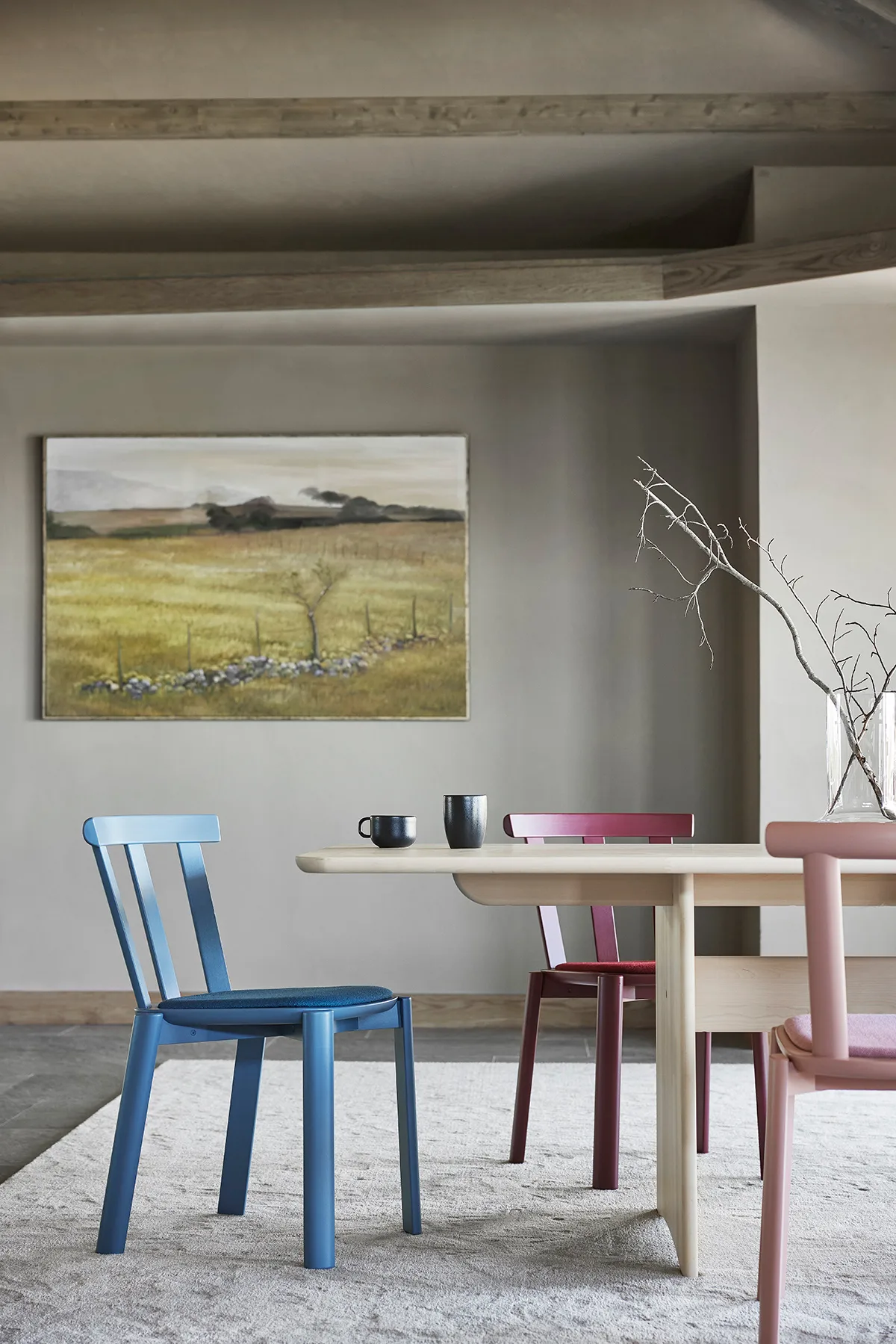 Alt mesa 90x320 cm bétula, Verniz fosco claro Stolab