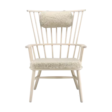 Cadeirão Henriette com almofada e almofada de pescoço Óleo branco-Moonlight - Stolab