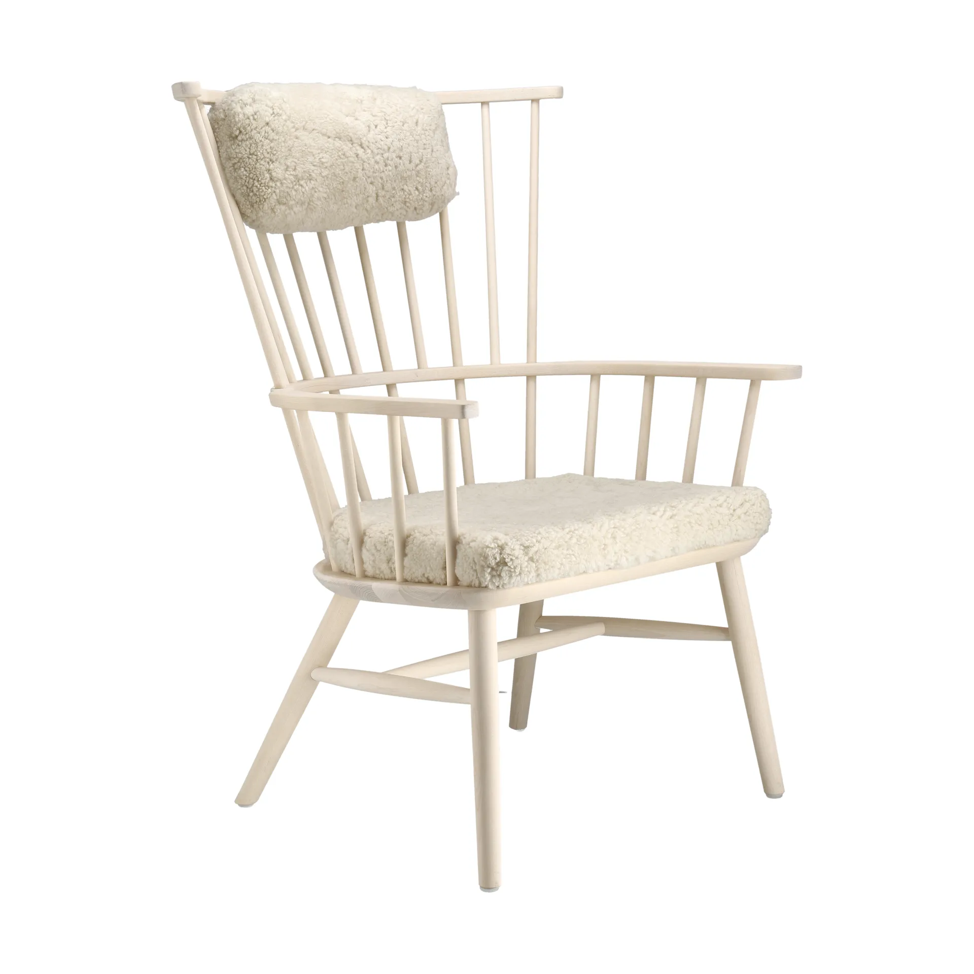 Cadeirão Henriette com almofada e almofada de pescoço Óleo branco-Moonlight,  Stolab