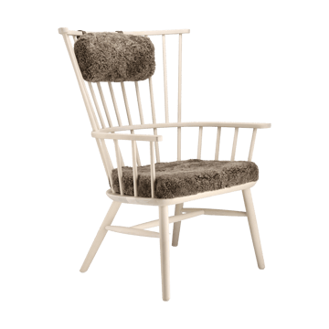 Cadeirão Henriette com almofada e almofada de pescoço Óleo branco-Sahara - undefined - Stolab