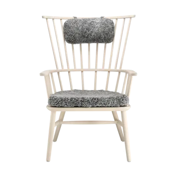 Cadeirão Henriette com almofada e almofada de pescoço Óleo branco-Scand. Grey - Stolab