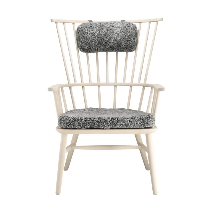Cadeirão Henriette com almofada e almofada de pescoço Óleo branco-Scand. Grey - Stolab