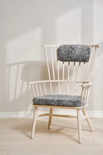 Cadeirão Henriette com almofada e almofada de pescoço Óleo branco-Scand. Grey - Stolab