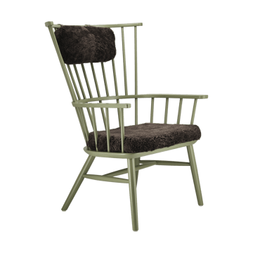 Cadeirão Henriette com almofada e almofada de pescoço Verde oliva-marrom escuro - undefined - Stolab