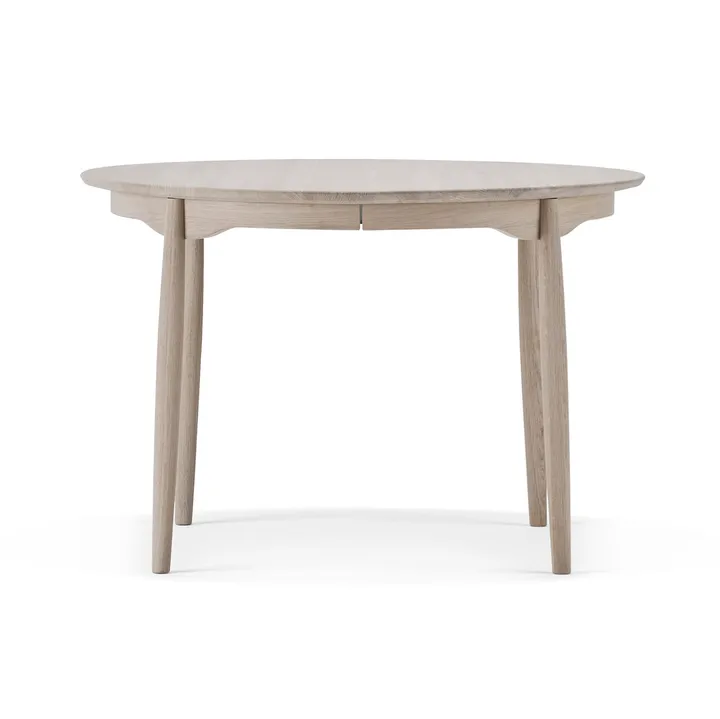 Mesa de jantar Carl divided - Branco Verniz carvalho, Ø115 cm - Stolab
