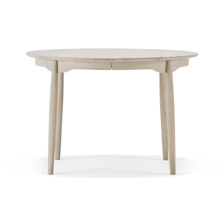 Mesa de jantar Carl divided - Verniz mate claro de carvalho, Ø115 cm - Stolab
