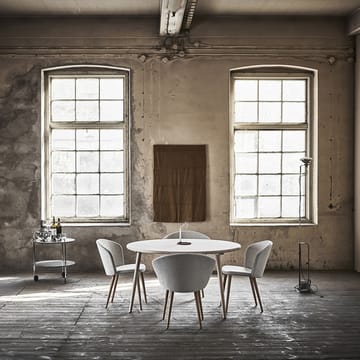 Miss Tailor mesa de jantar Ø130 cm - Bétula clara, laqueado mate, tampo fixo - Stolab