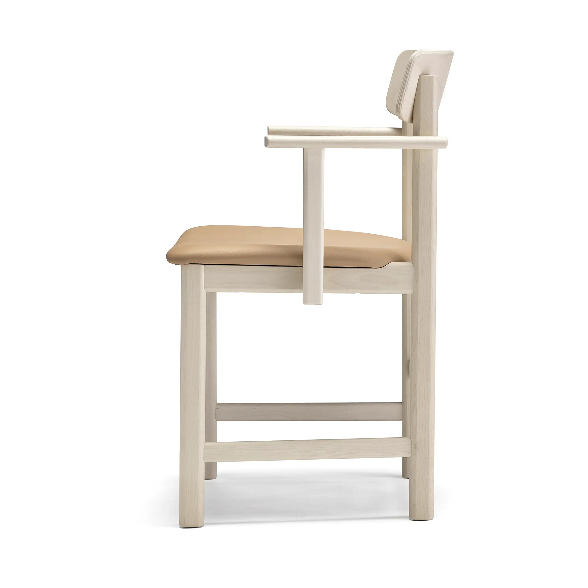 Pal cadeira com braços, Bétula clara verniz mate-Elmosoft 22030 Stolab