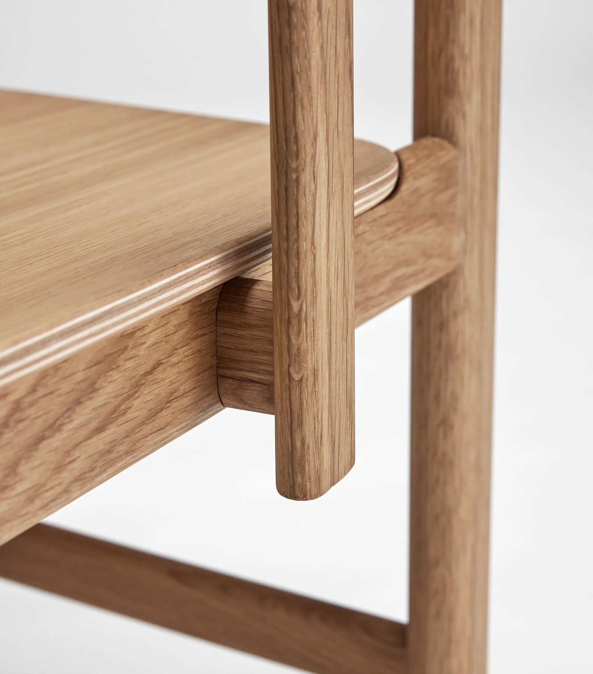 Pal cadeira com braços, Carvalho natural óleo Stolab