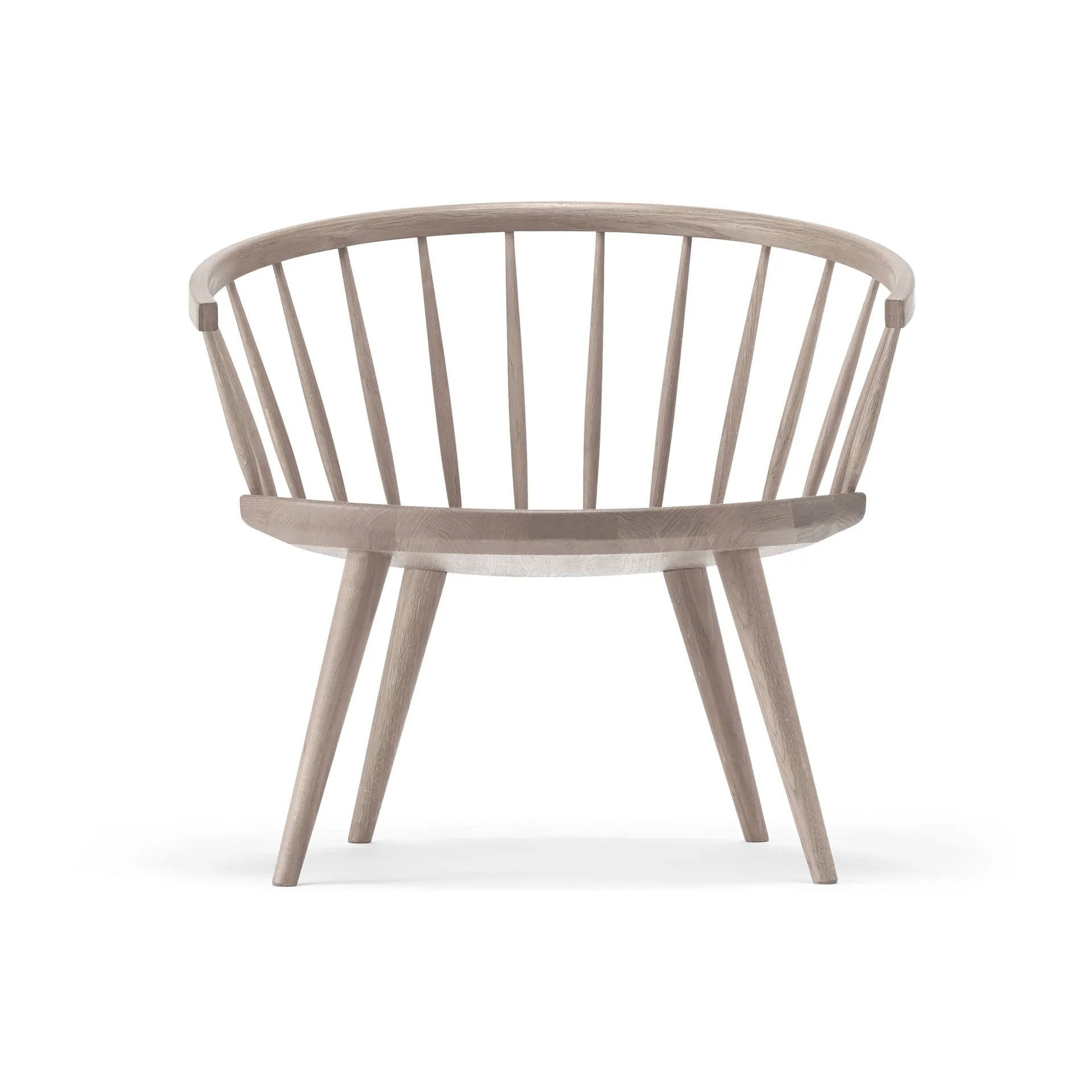 Poltrona Arka em carvalho, verniz branco Stolab