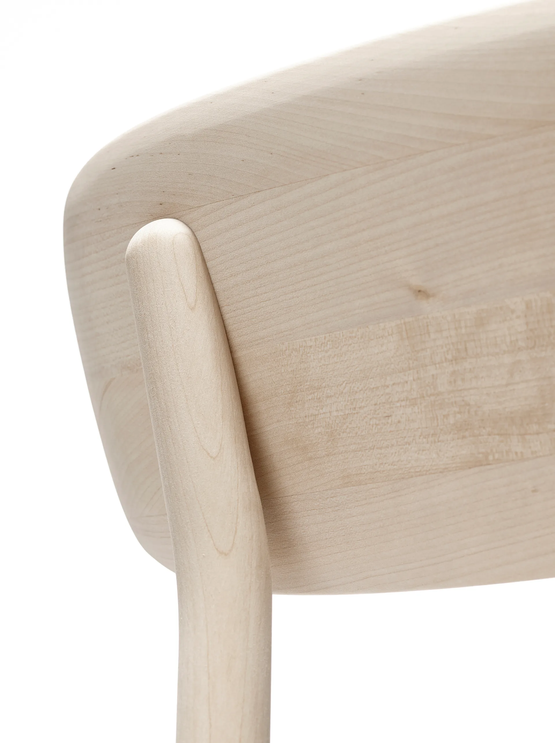 Prima Vista cadeira bétula branca oleada, Tecido hallingdal 65-130 cinza Stolab