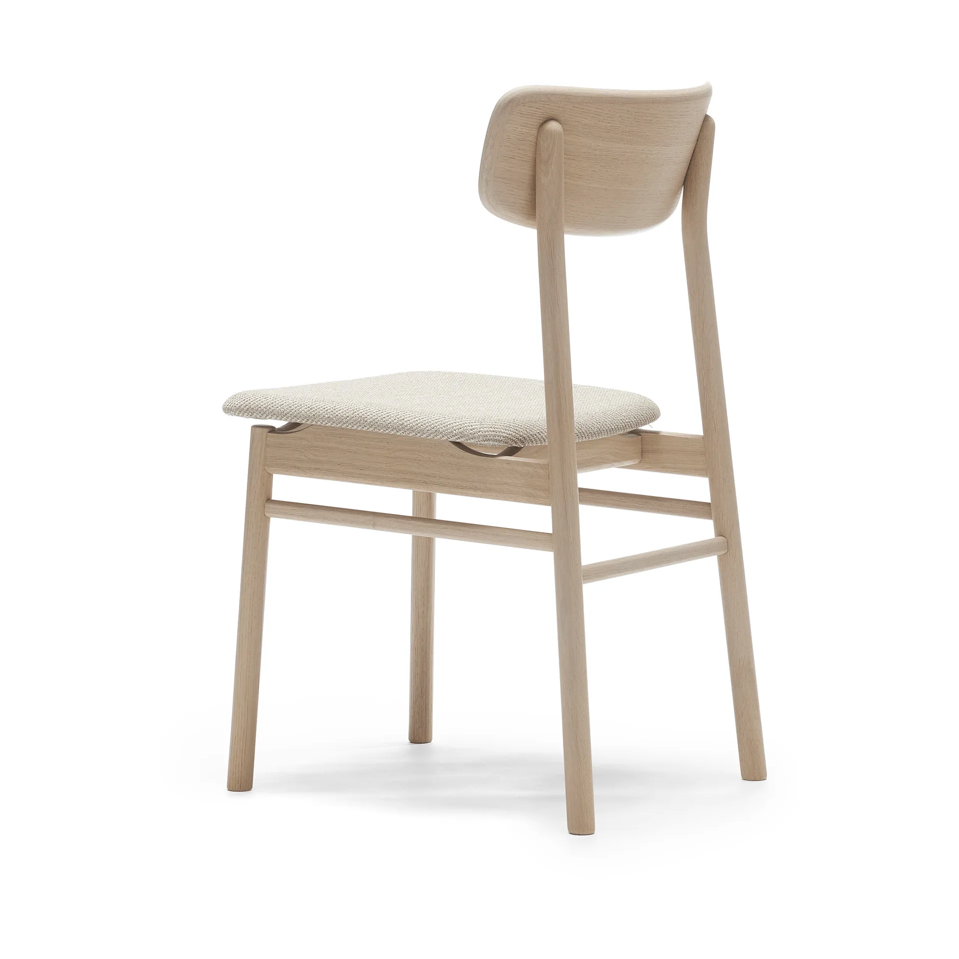 Prima Vista cadeira carvalho claro laqueado matte, Tecido Atto Driftwood V3576/01 grey Stolab