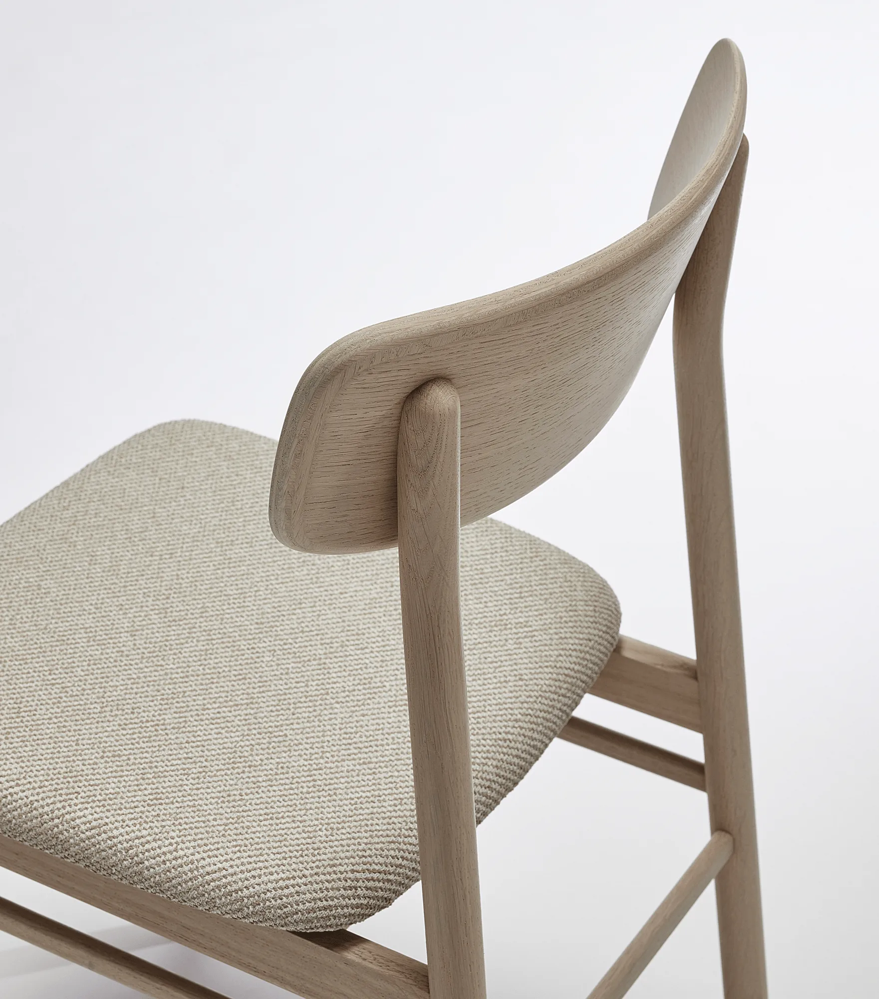 Prima Vista cadeira carvalho claro laqueado matte, Tecido Atto Driftwood V3576/01 grey Stolab