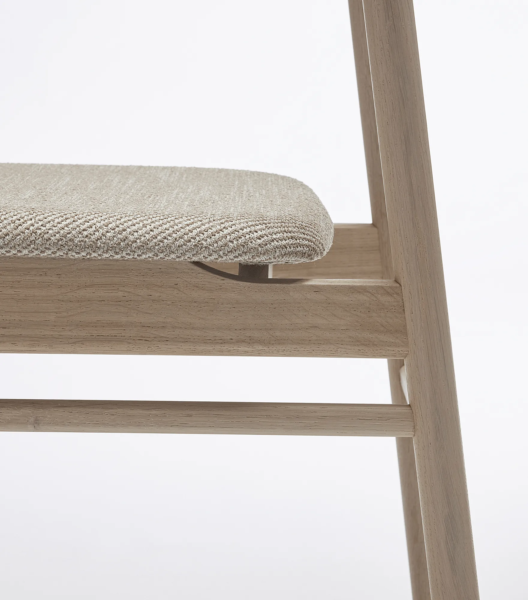 Prima Vista cadeira carvalho claro laqueado matte, Tecido Atto Driftwood V3576/01 grey Stolab
