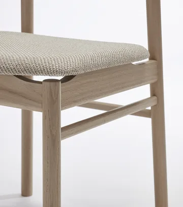 Prima Vista cadeira carvalho claro laqueado matte - Tecido Atto Driftwood V3576/01 grey - Stolab