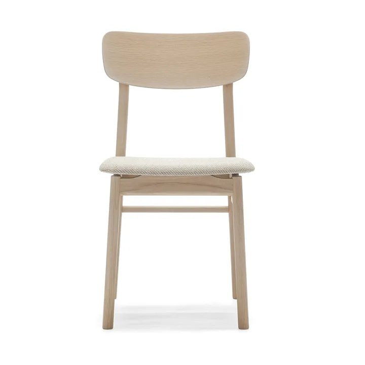 Prima Vista cadeira carvalho oleado branco - Tecido Atto Driftwood V3576/01 grey - Stolab