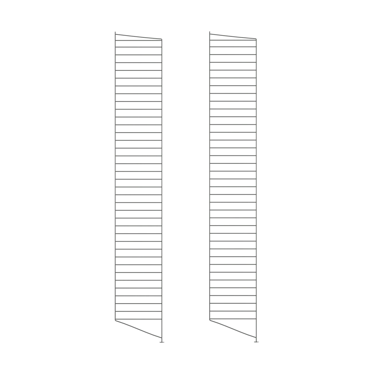 Painel de chão String, Cinza escuro, 200x30 cm, conjunto de 2 String