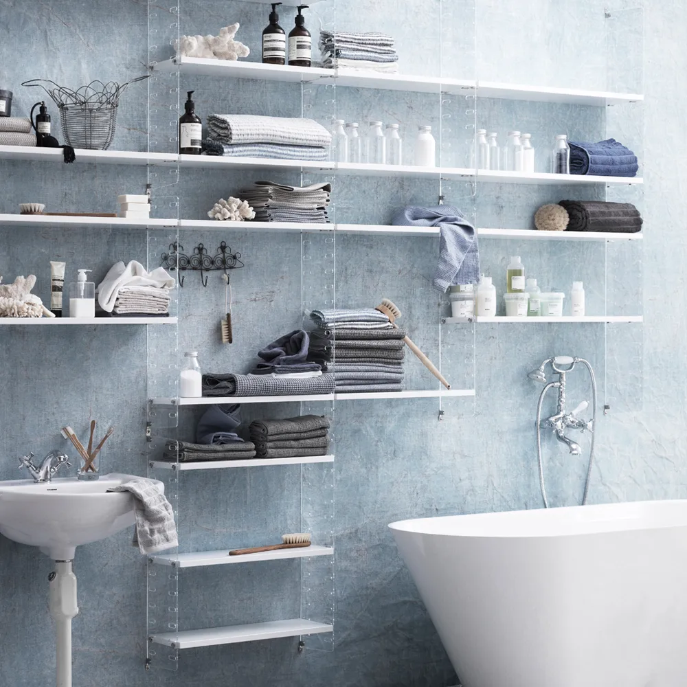 Painel de parede acrílico String, transparente, 50x30 cm, 2 unidades String