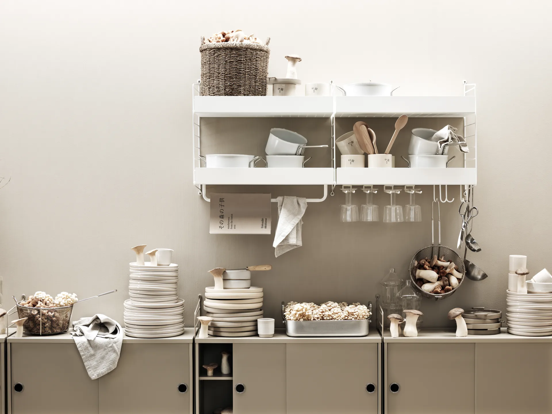 Painel de parede String, Branco, 50x30 cm, conjunto de 1 String