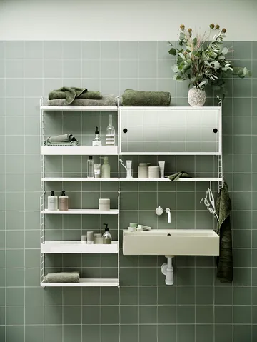 Painel de parede String - Branco, 75x20 cm, conjunto de 2 - String