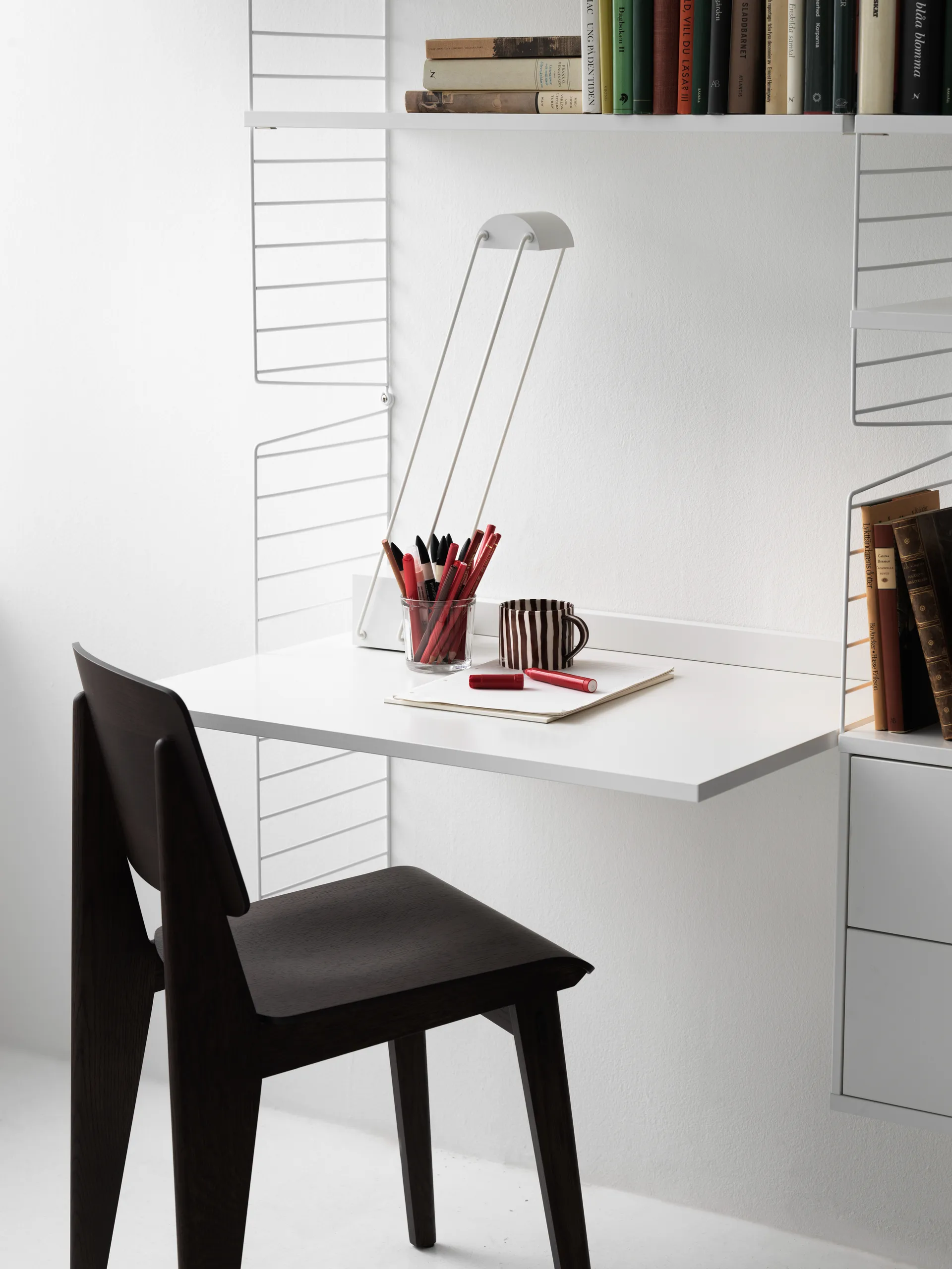 Painel de parede String, Branco, 75x30 cm, conjunto de 1 String