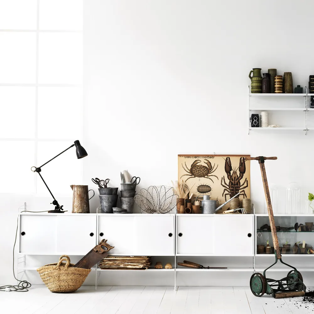 Painel de parede String, castanho, 75x30 cm String