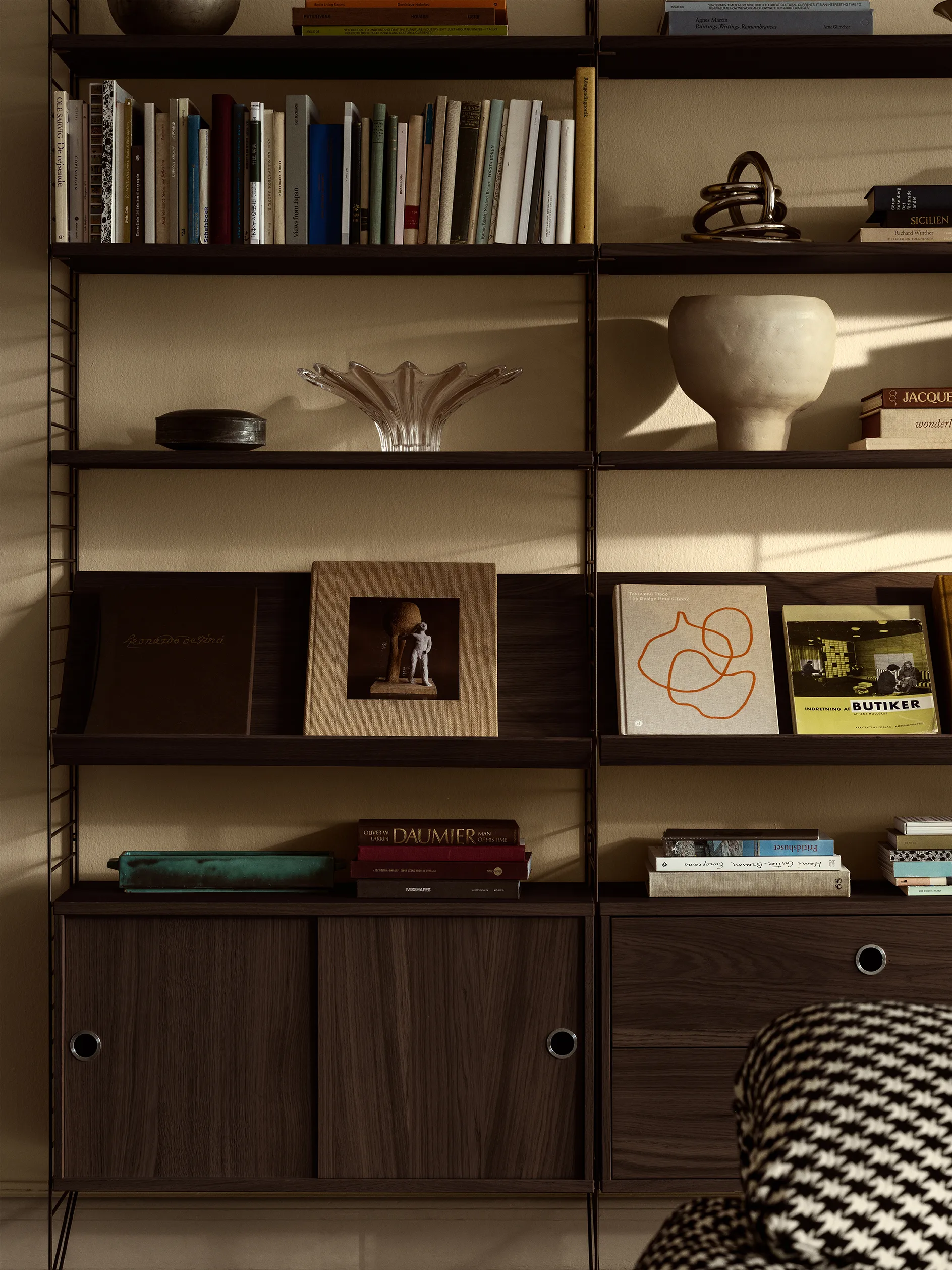 Painel de parede String, Castanho escuro, 50x20 cm, conjunto de 2 String