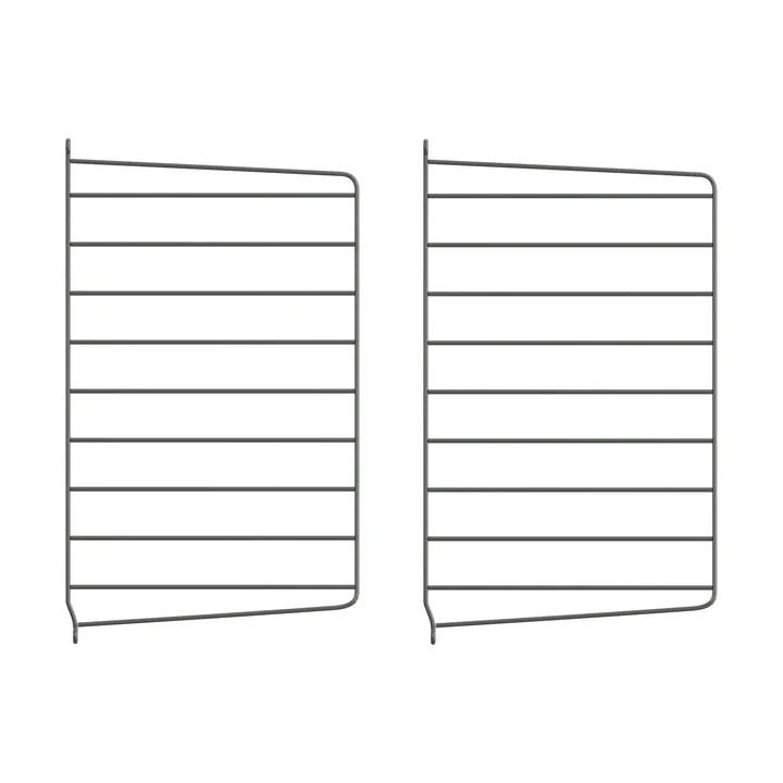 Painel de parede String - Cinza escuro, 50x30 cm, conjunto de 2 - String