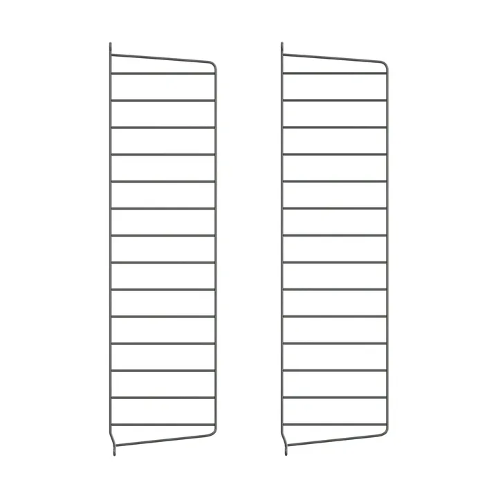 Painel de parede String - Cinza escuro, 75x20 cm, conjunto de 2 - String