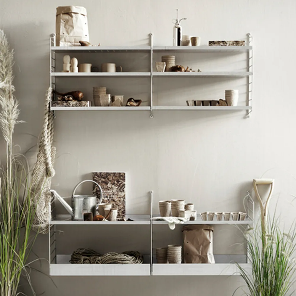 Painel de parede String Exterior, galvanizado, 50x30 cm, 2 unidades String