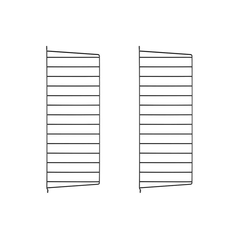 Painel de parede String, Preto, 75x30 cm, conjunto de 2 String