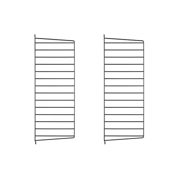 Painel de parede String - Preto, 75x30 cm, conjunto de 2 - String