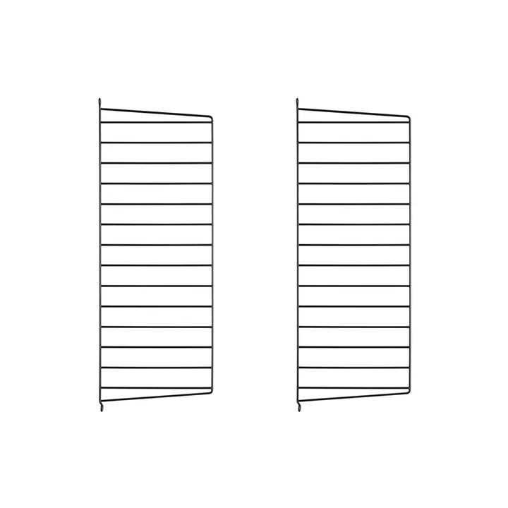 Painel de parede String - Preto, 75x30 cm, conjunto de 2 - String