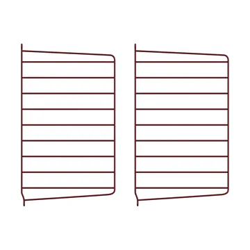 Painel de parede String - Vermelho escuro, 50x30 cm, conjunto de 2 peças - String