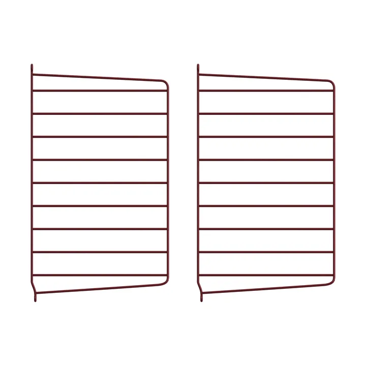 Painel de parede String - Vermelho escuro, 50x30 cm, conjunto de 2 peças - String