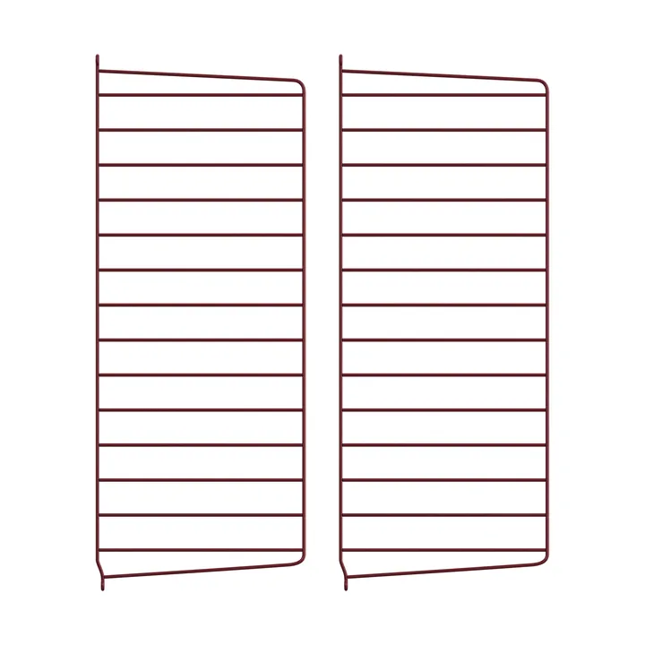 Painel de parede String - Vermelho-escuro, 75x30 cm, pack de 2 - String