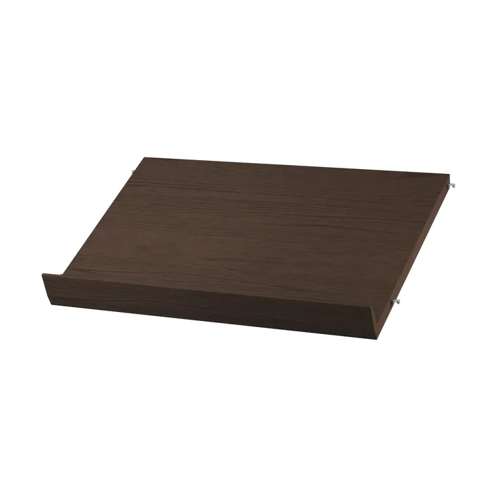 Prateleira de madeira para revistas String - Carvalho escuro, 58x30 cm - String