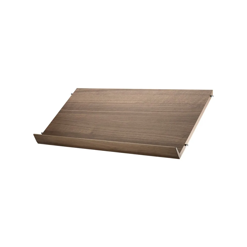 Prateleira de madeira para revistas String, nogueira, 78x30 cm String