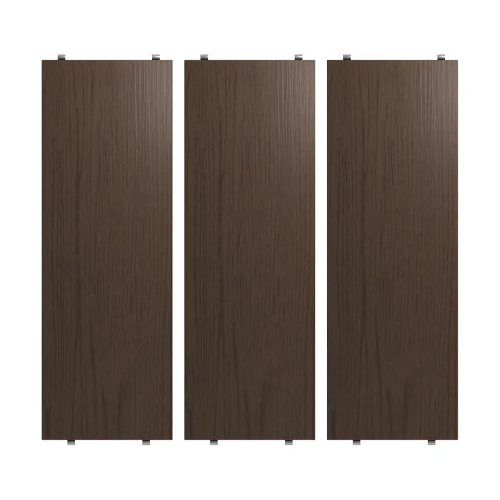 Prateleira String - Carvalho escuro, 58x20 cm, conjunto de 3 - String