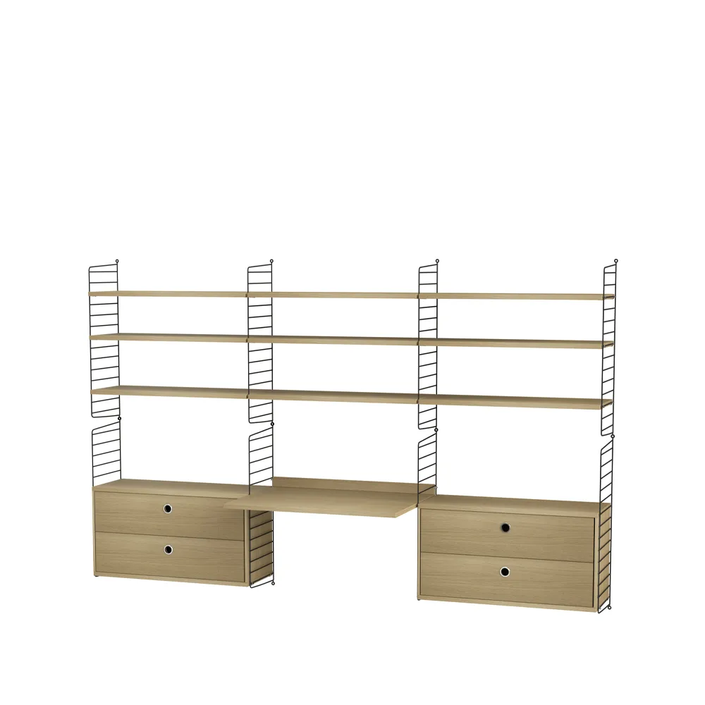 String escritório carvalho e preto - combinação F String