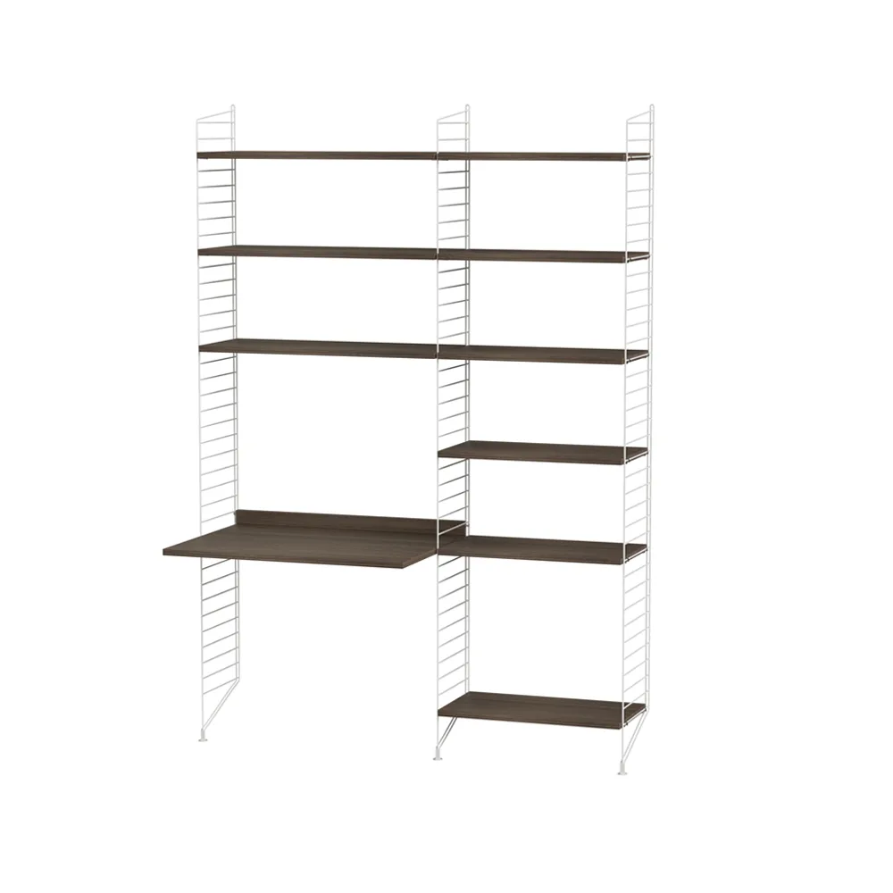 String escritório nogueira e branco - combinação B String