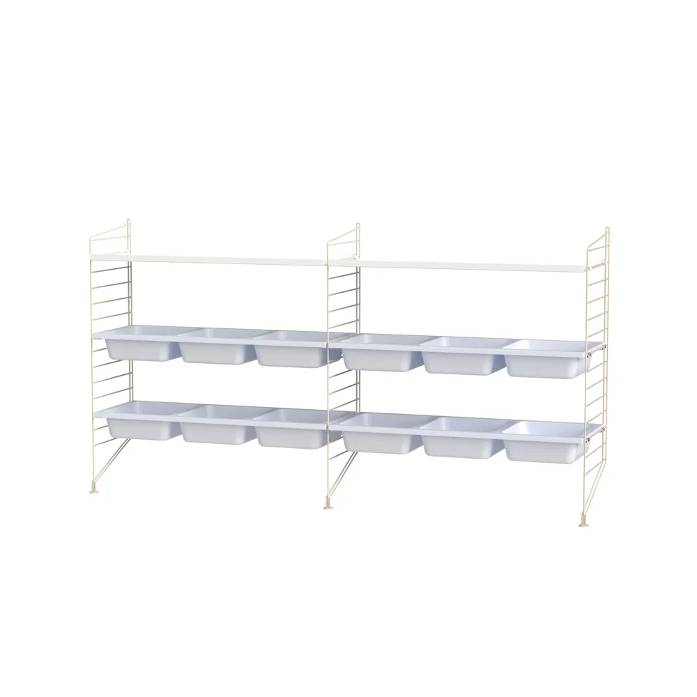 String quarto infantil branco e bege - combinação F String